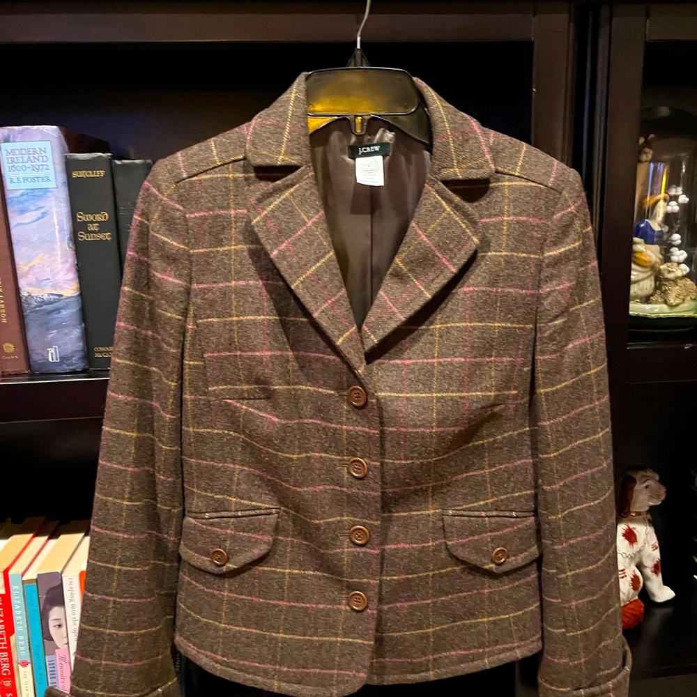 Classic fitted wool JCrew blazer size 4, lined, excellent condition